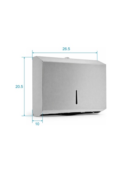 Aqua Bagno Basic Z Katlama Kağıt Verici 200 Lük Paslanmaz Çelik Mat Krom Dispanser