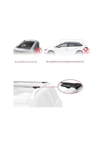 Accessorypart Dacia Dokker 2012 Ve Sonrası İle Uyumlu Fly Model Ara Atkı Tavan Barı Gri