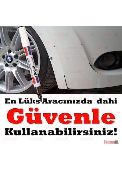 Alman Markası Kaporta Rötüş Kalemi Siyah Beyaz Gri Kırmızı Mavi