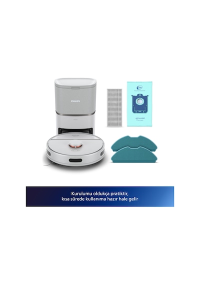 Philips XU3110 / 02 Homerun 3000 Serisi Aqua Çöp İstasyonlu Robot Süpürge Beyaz Philips XU3110 / 02 Homerun 3000 Serisi Aqua Çöp İstasyonlu Robot Süpürge Beyaz