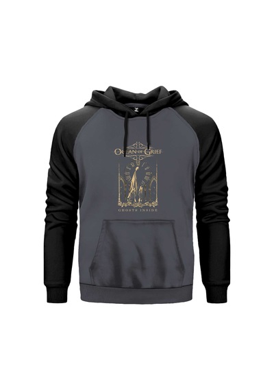 Ocean Of Grief Ghosts Inside Kırmızı Renk Reglan Kol Sweatshirt Kapşonlu