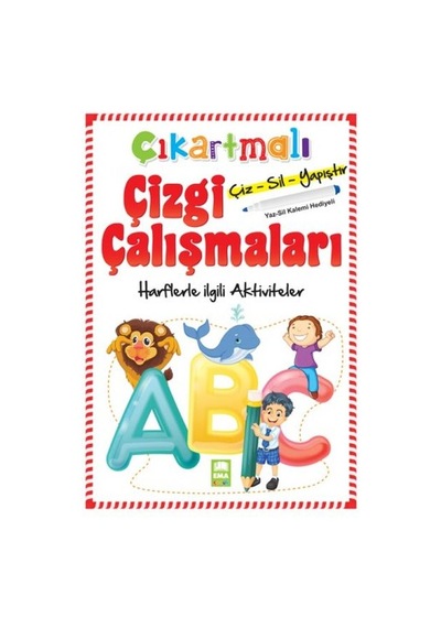 Çıkartmalı Çizgi Çalışmaları Harflerle İlgili Aktiviteler - Rxlu-595293