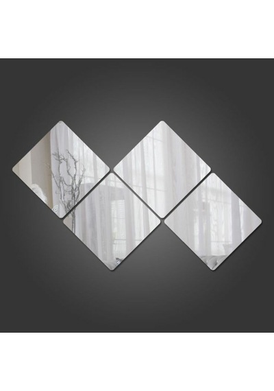 20X20 DEKORATİF CAM AYNA 4 LÜ SET