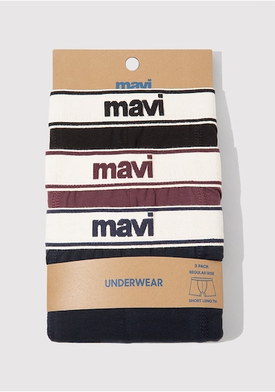 Mavi - 3lü Basic Boxer 0912224-900 Çok Renkli