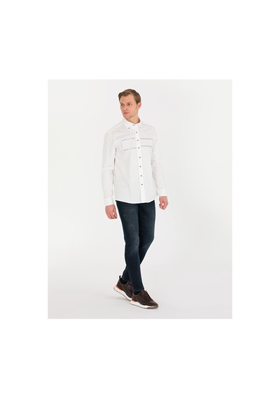 Pierre Cardin Regular Fit Uzun Kollu Gömlek 50266025-vr013 Beyaz