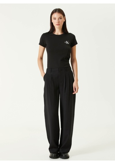 Calvin Klein Kadın T-shirt Ck Logo Siyah