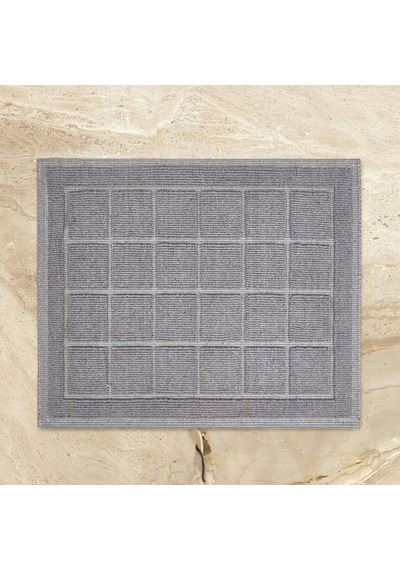 Soft Kare 2'li Banyo Paspası - Ekru - 60x100 Cm + 50x60 Cm Renkli