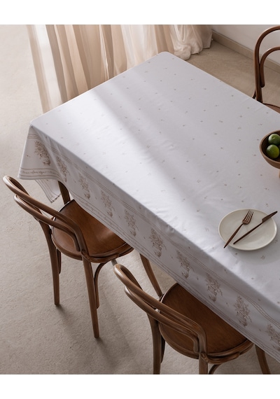 Madame Coco Carel Pamuklu Masa Örtüsü - Bej - 160x200 Cm 8684427229255 Ekru