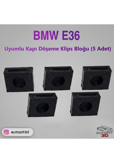 Autopit 3d Bmw E36 Uyumlu Kapı Döşeme Klips Bloğu Kapı Döşeme Klips