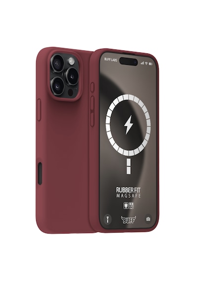 Apple Uyumlu iPhone Buff 16 Pro Max Magsafe Rubber Fit Silikon Kılıf Plum