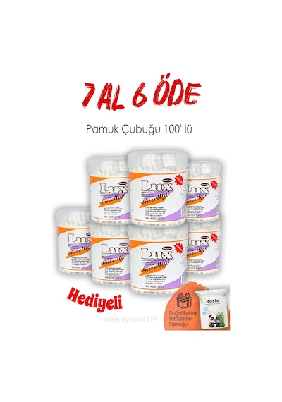 Lux Pamuk Çubuğu 100' Lü 7 Al 6 Öde Ve Rosıe