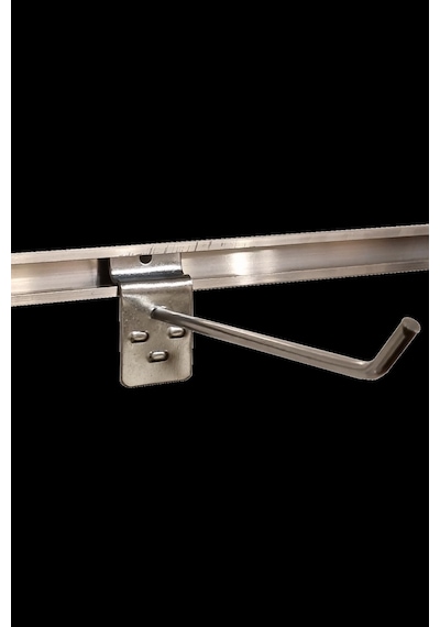 20 Cm 15 Adet Siyah Kanallı Pano Kancası Raf Askısı Galvaniz