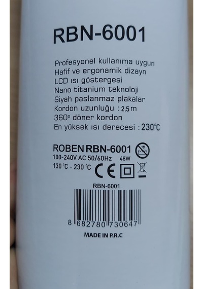 Roben Profesyonel Saç Düzleştirci Rbn-6001 230 C