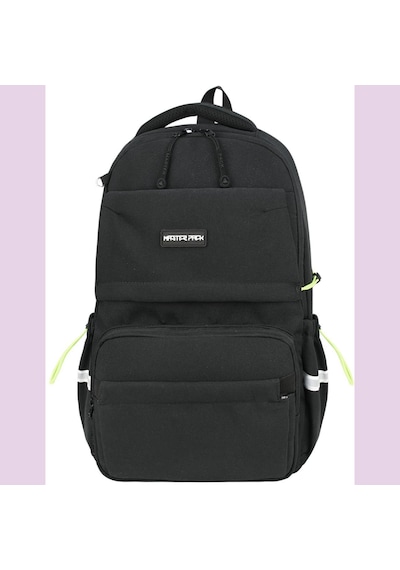Ortopedik Ultra Lüx Büyük Boy 45 30 20 Cm Su Geçirmez Laptop Bölmeli Sırt Çantası Siyah