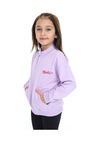 Toontoy Kız Çocuk Lila Dik Yaka Fermuarlı Düşük Omuz Cepli Nakış Baskılı Örme Hırka - 2 İplik Şardonlu Lila Toontoy Kız Çocuk Lila Dik Yaka Fermuarlı Düşük Omuz Cepli Nakış Baskılı Örme Hırka - 2 İplik Şardonlu Lila