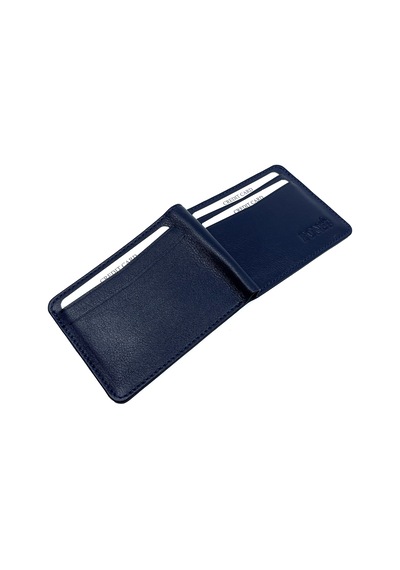 Bons Hakiki Deri Erkek Cüzdan - Minimalist Kartlık Ve Cüzdan - Lacivert