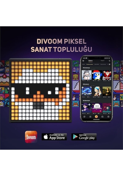 Divoom Timebox Evo Bluetooth Hoparlör + Times Gate Dijital Led Ekran Seti