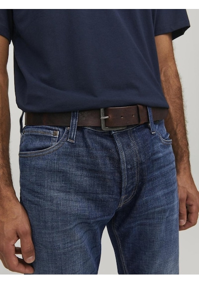 Jack & Jones Jacvıctor Deri Kemer 12152757 Acı Kahverengi