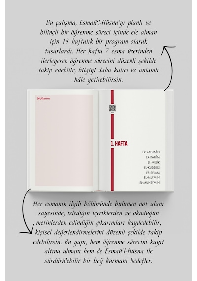Esmaül Hüsna Ajandası- Gül Özel Seri Çok Renkli