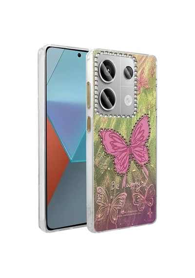 Newface - 540 - Xiaomi Redmi Note 13 Pro 4g Kılıf Blade Aynalı Desenli Kapak - - Csmo-tex - Desen 5 Diğer