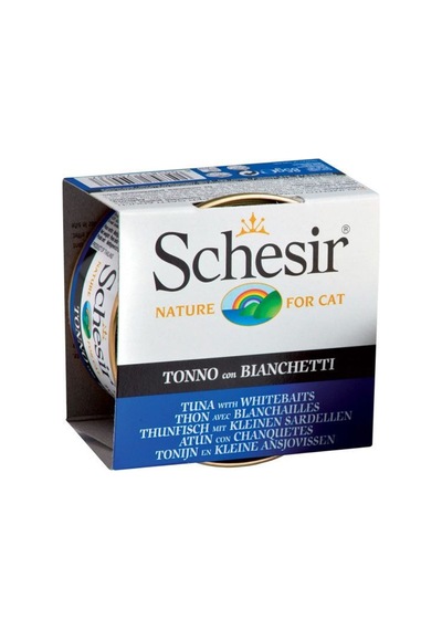 Schesir Ton ve Ringa Balıklı Jöleli Konserve Yetişkin Kedi Maması 85 G