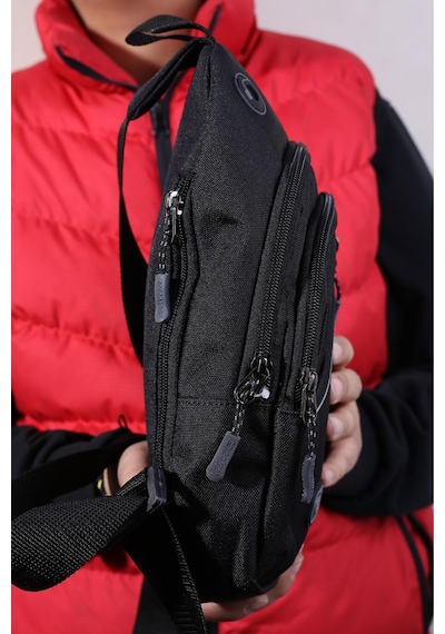 Seventeen 3474 Erkek Kanvas Body Bag Çapraz Çanta Siyah