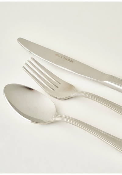 Bella Maison Torino 18 Parça Tatlı Çatal Kaşık Bıçak Seti Silver Silver