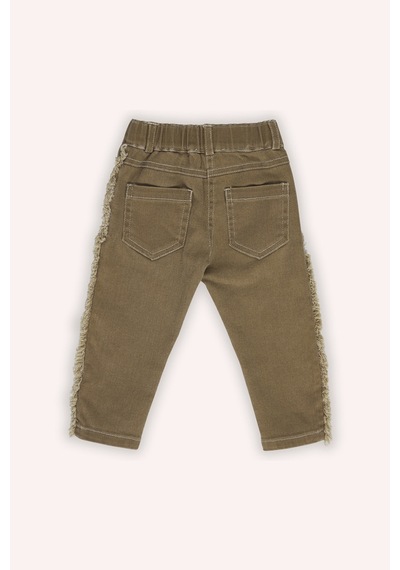 Kız Bebek Beli Lastikli Camel Kot Pantolon 10367723