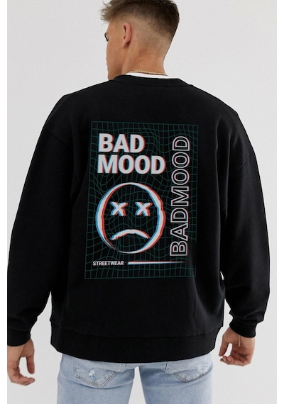 Startmore Bad Mood Oversize Siyah Sweatshirt Tarzsokak44 Siyah