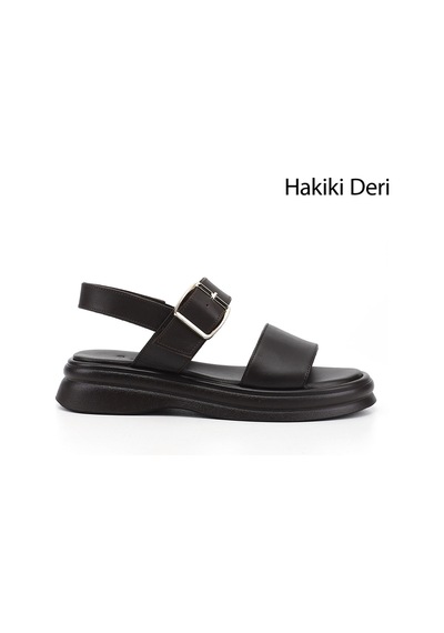 Gönderi(R) Gönderi R Kadın Kahve Antik Tokalı Bantlı Hakiki Deri Sandalet Dyza75645261 Kahverengi