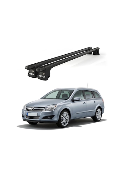 Trio-ıı Opel Astra Kombi 2004-2012 Uyumlu Siyah Kilitli Ara Atkı 120cm Port Bagaj Tavan Barı