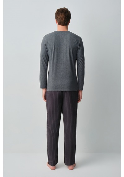 Suwen Tyler Erkek Pijama Takımı Msh10510246893 Koyu Gri