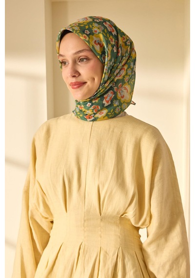 Silk Home Soft Eşarp 73090-36 Yeşil, Sarı, Turuncu, Bebe Mavi, Koyu Yeşil