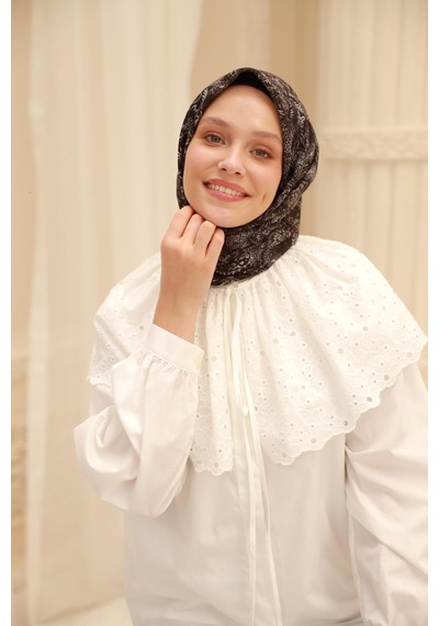 Silk Home Soft Eşarp 73082-28 Siyah, Beyaz