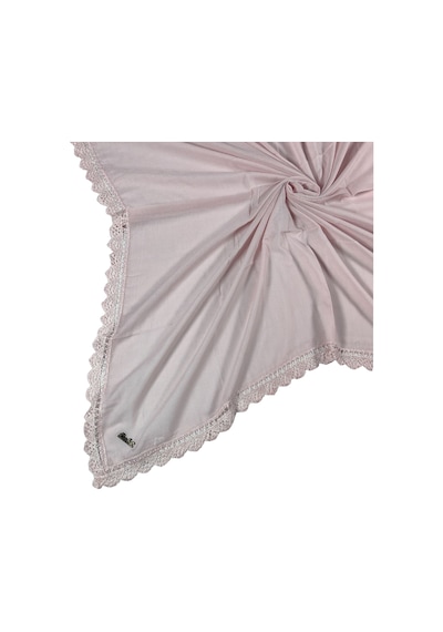 Mim Eşarp Enba Pamuklu İğne Oyalı Namaz Ve Mevlüt Örtüsü 110x110 Cm Pudra