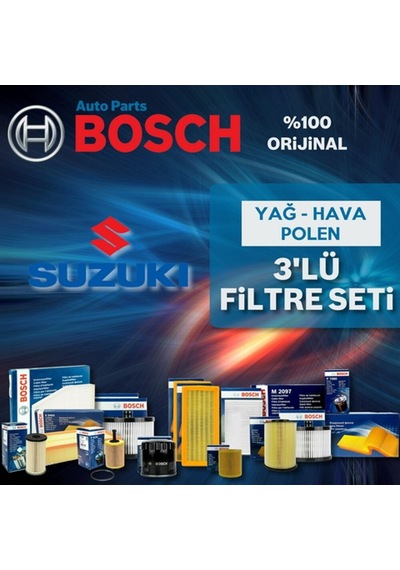 Bosch Suzuki Grand Vitara 1.9 Ddis Filtre Bakım Seti 2005-2010 3np