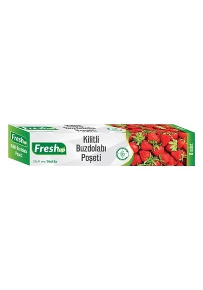 Fresh Up Büyük Boy Kilitli Buzdolabı Poşeti 100 x 8'li 23 x 31 CM