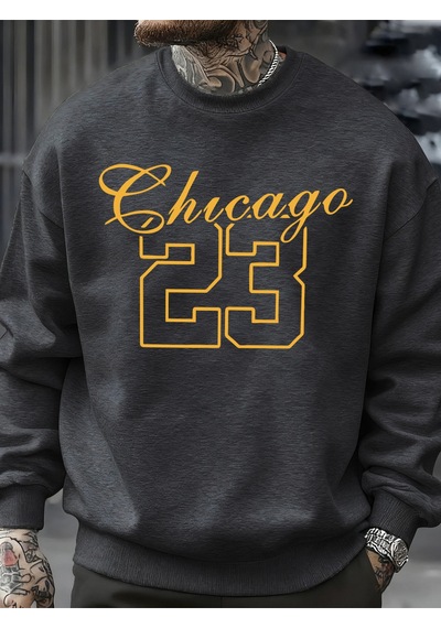 Startmore Startmorechicago Number 23 Jersey Prints Sweatshirt Man Fashion Soft Pullovers Autumn Casual Sportswea Antrasit