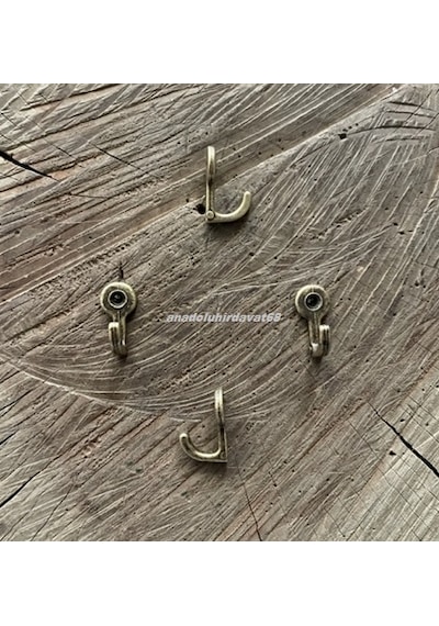 Dmr Dekoratif Mini Askı Antik Sarı Mini Kanca Tesbih Askısı 100 Adet İnce 2cm