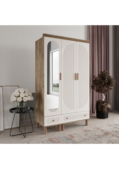 Beenal Furkan Gardırop 3 Kapaklı Dolap 120cm Atlantik Çam-aytaşı Beenal Furkan Gardırop 3 Kapaklı Dolap 120cm Atlantik Çam-aytaşı