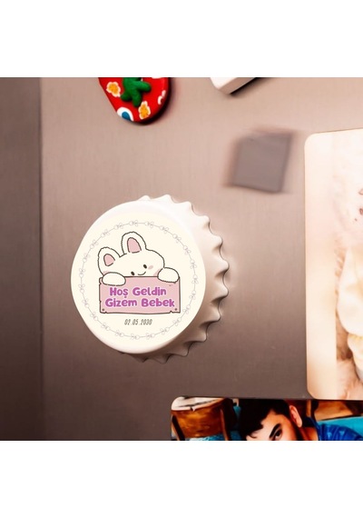 Doğum Günü Ve Baby Shower Hediyesi İsimli Metal Magnet Seti 10 Adet