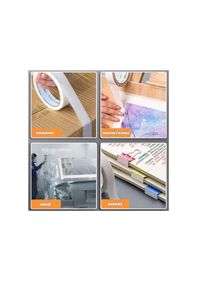 18mm X 25 Metre Kağıt Bant, 6 Adet Maskeleme Bandı Seti