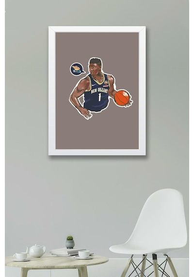 Zion Williamson Çerçeveli Tablo - Basketbol Nba Posteri Tablo