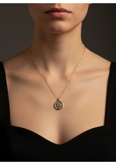 G&a Jewels - Işığın Bakışı - 925 Ayar Oksitli Yaldız Altın Kaplama Gümüş Kolye Altın - Gümüş 40+5 Cm G&a Jewels - Işığın Bakışı - 925 Ayar Oksitli Yaldız Altın Kaplama Gümüş Kolye Altın - Gümüş 40+5 Cm
