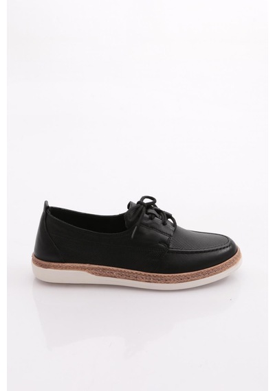 Dgn 118e Bayan Spor Bağli Soft Oxford Ayakkabi Siyah