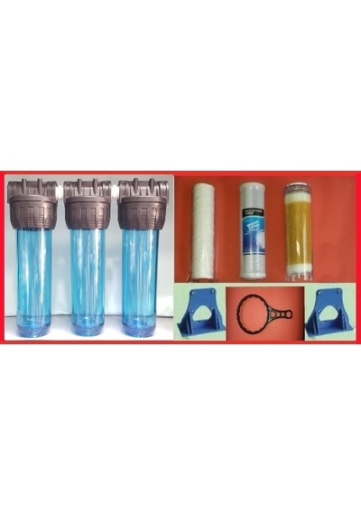 Daire Girişi Su Arıtma Cihazları 3/4" Reçine Filtreli Bilezikli