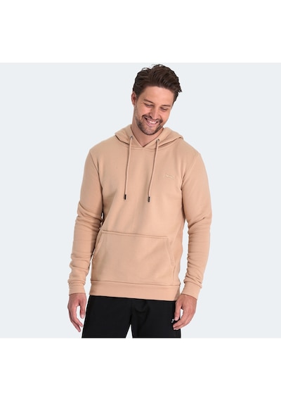 Slazenger KEANS IN Erkek Kapüşonlu Cepli Açık Kahve Sweatshirt