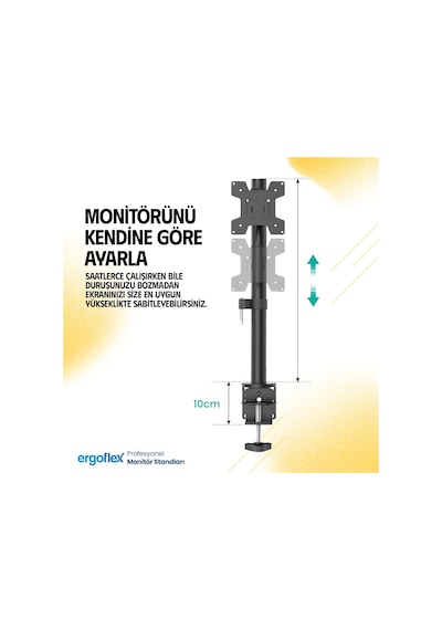 Ef61 Steel Design 2-8 Kg Asansörlü 17-27 Monitör Standı