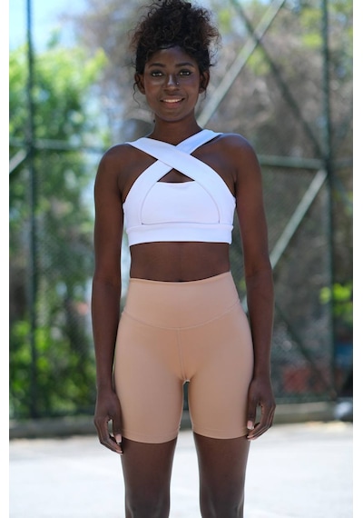 Lismina Ten Rengi Nude Midi Boy Şort Tayt 39 Cm. Ten Rengi