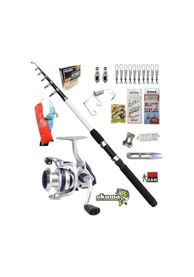 Nova Expedition 210cm 10-30gr Okuma Aria-3000a Kıyı Tele Spin Olta Takımı Seti